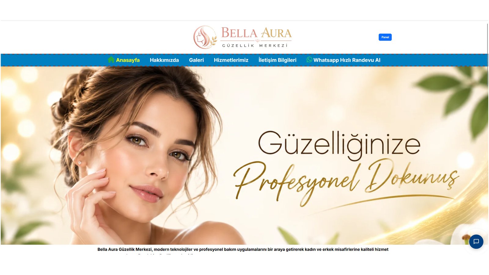 Güzellik Merkezi Website Tasarımı